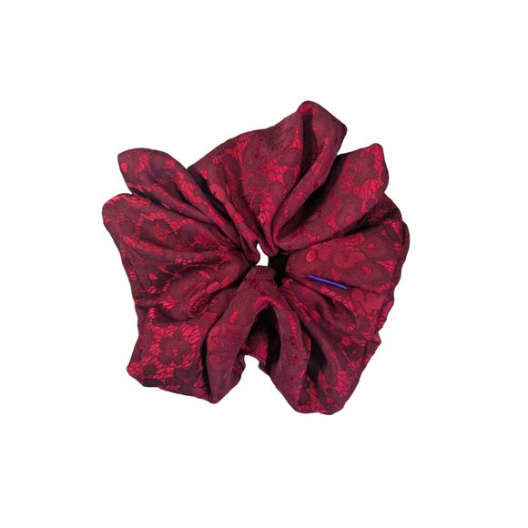 Jumbo satin scrunchie floral pattern for special occasions weddings, anniversary - Picture 3 of 4